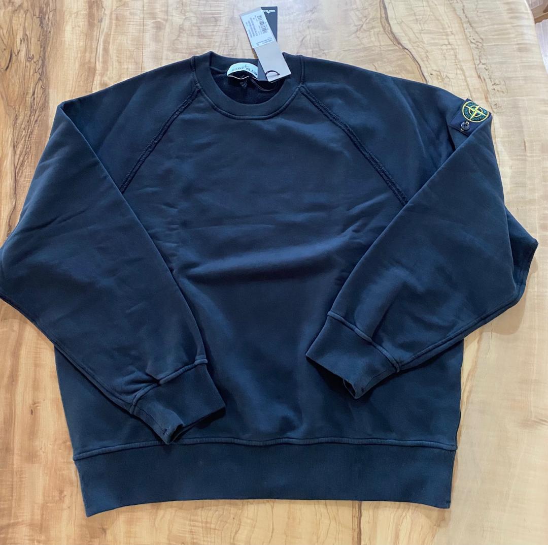 25AW【新品】STONE  ワッペン ロゴ スウェット 黒色 XL