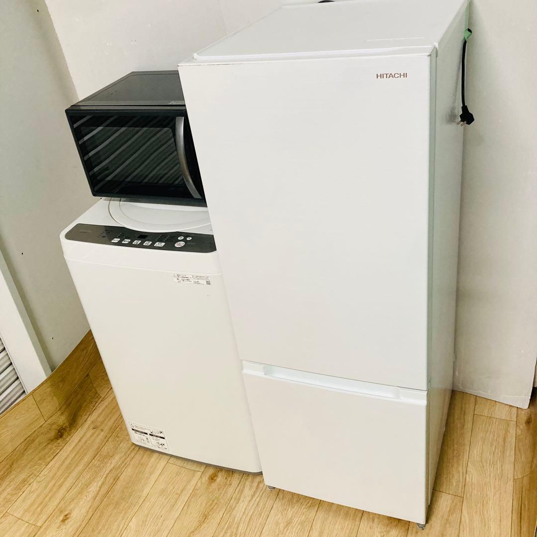 有名ブランドメーカーで揃えた1人暮らし家電セット❗️大阪近郊配送と設置無料B