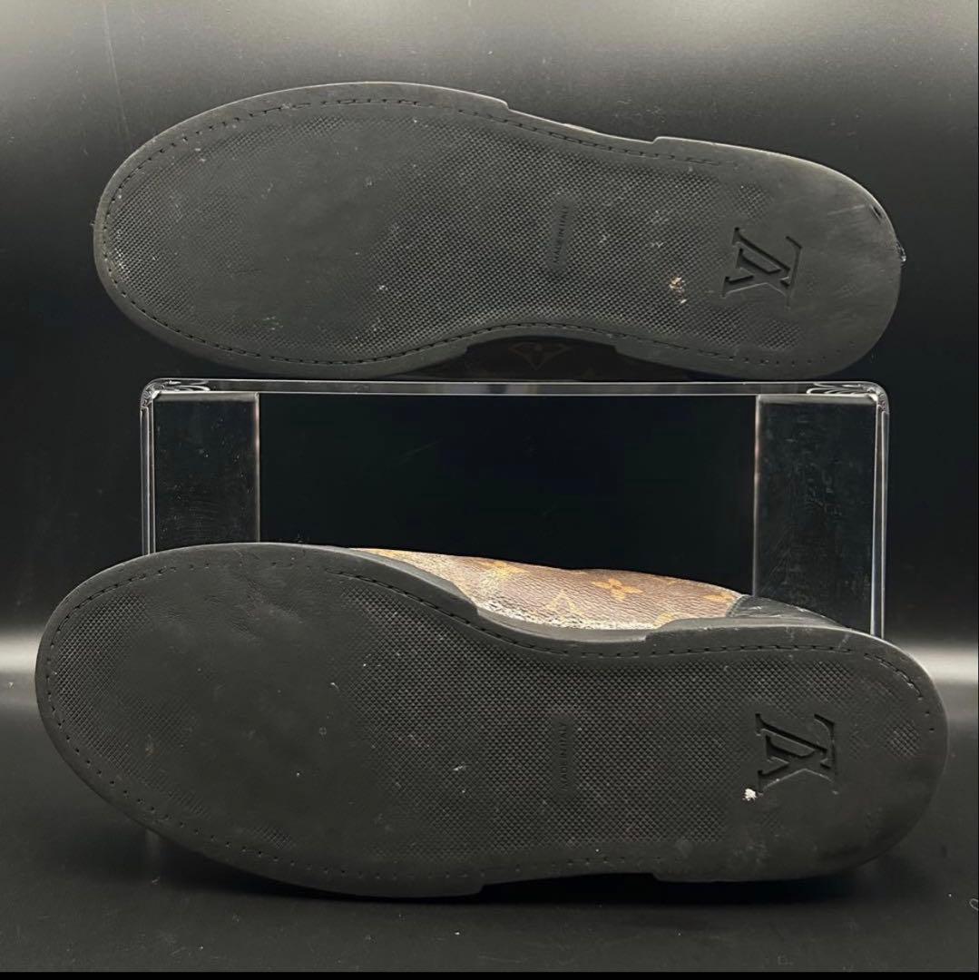 ルイヴィトン マッチアップライン スニーカー メンズ モノグラム レザー 茶色