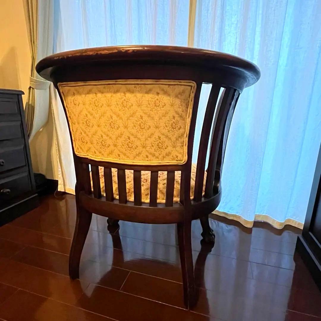 アンティーク チェア ソファ 1人掛け ＊ 猫脚 ＊ 花柄 クラシック