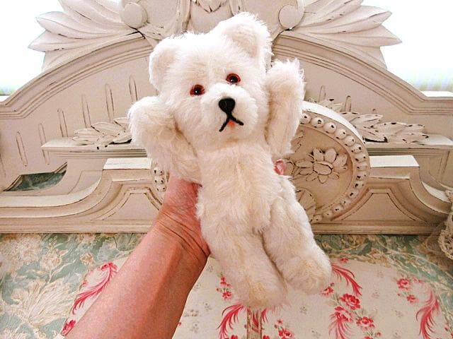 アンティークベア　小さめ　ホワイトベア　☆　テディベア