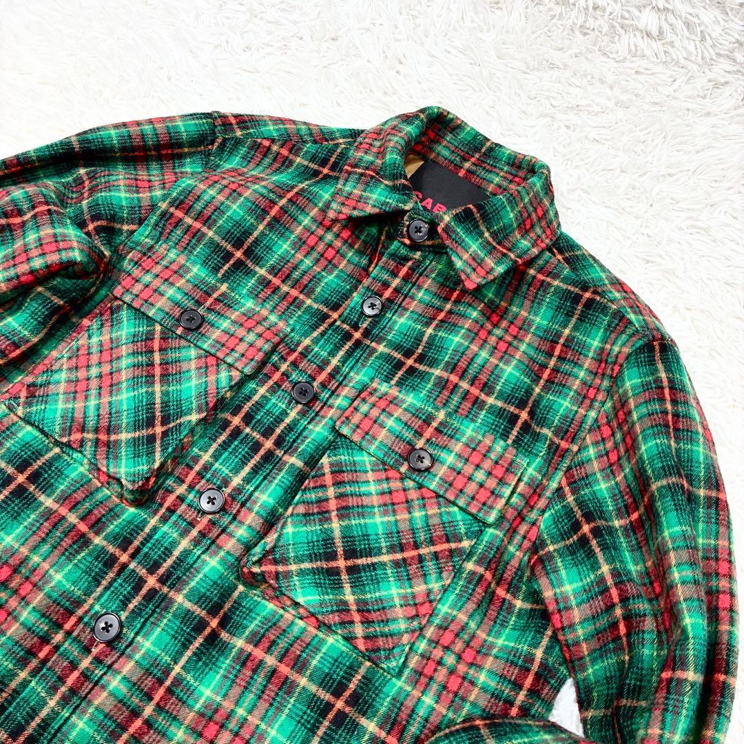 【美品】 キャバン シャツジャケット チェック柄 S ネルシャツ風 CABaN