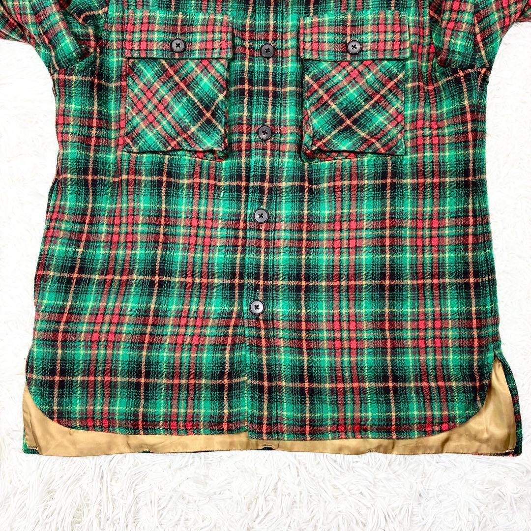 【美品】 キャバン シャツジャケット チェック柄 S ネルシャツ風 CABaN