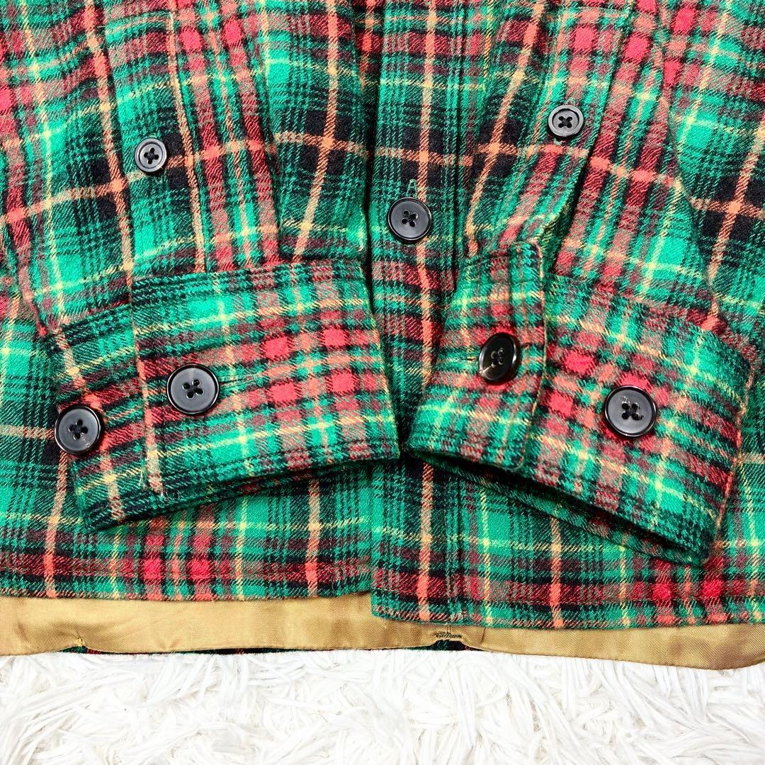 【美品】 キャバン シャツジャケット チェック柄 S ネルシャツ風 CABaN