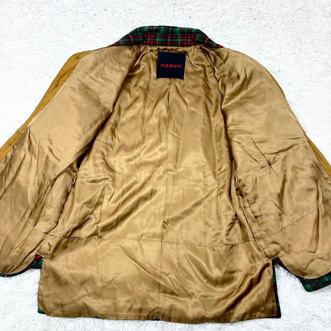 【美品】 キャバン シャツジャケット チェック柄 S ネルシャツ風 CABaN