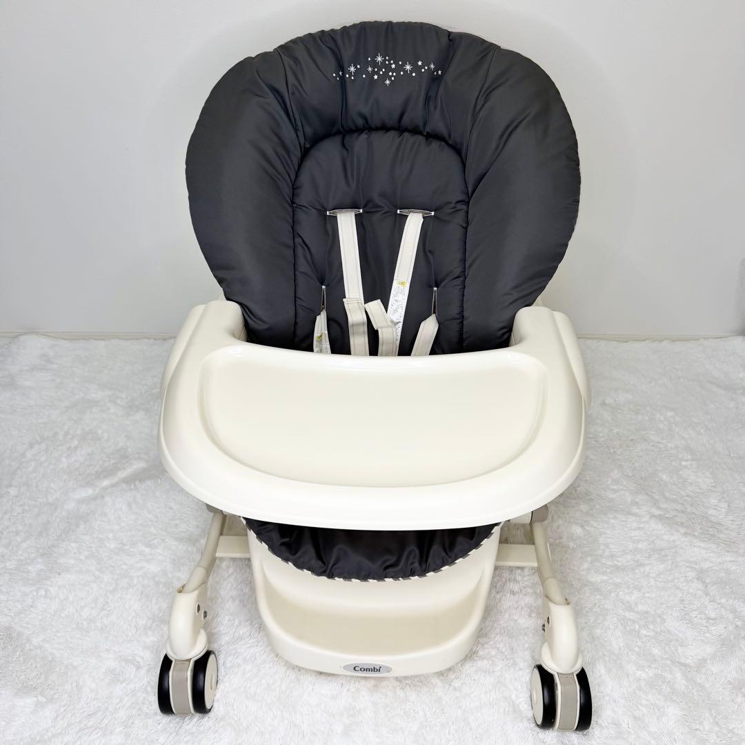 極美品 Combi ネムリラ FF ハイローチェア 手動 テーブル
