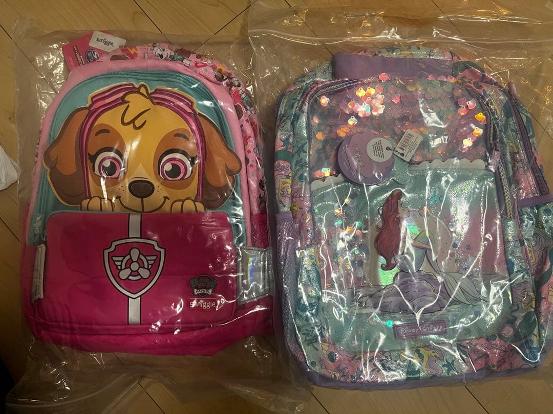 リトルマーメイド　パウパトロール　スカイ　リュック　スミグル