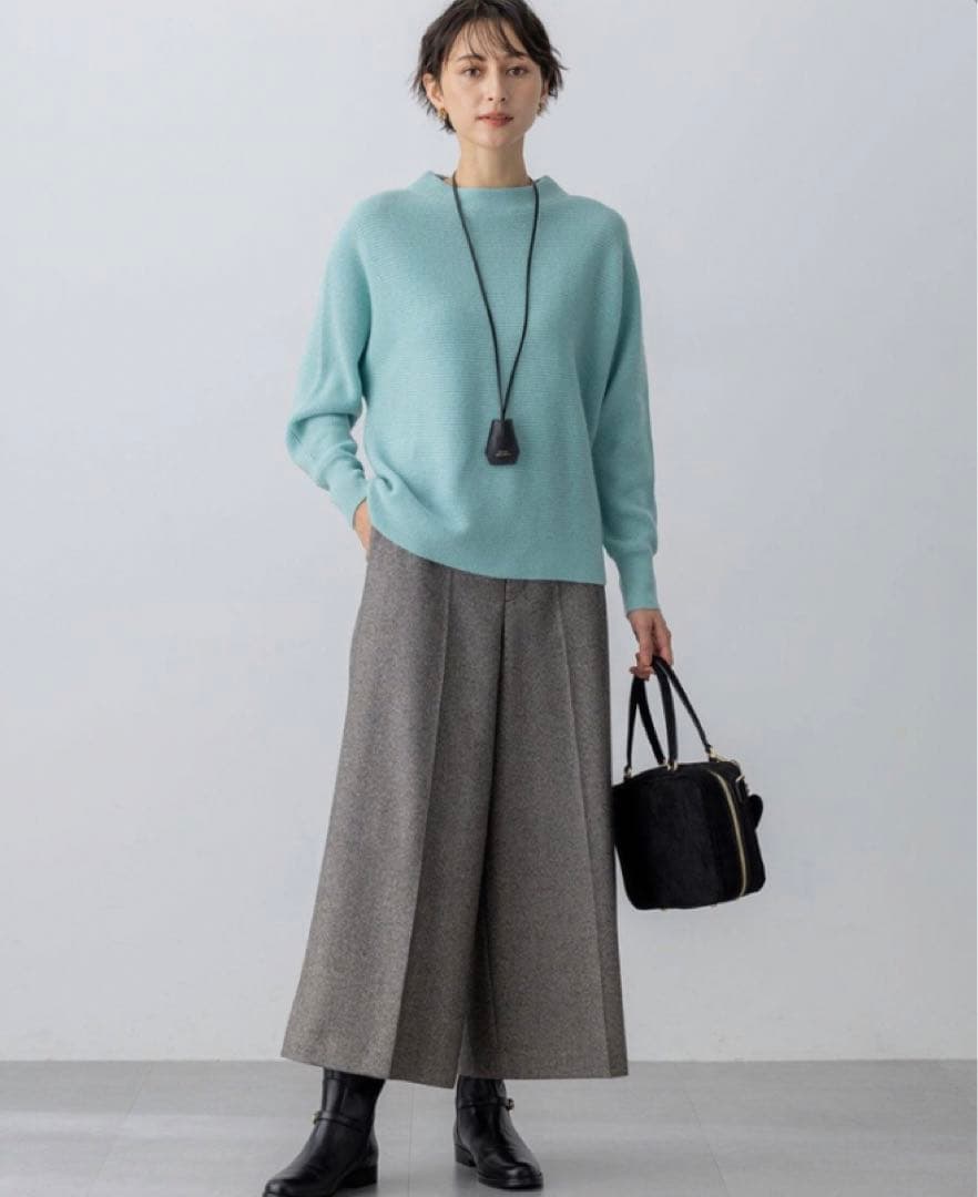 23区【見上愛さんコラボカラーOggi掲載】カシミヤブレンド ハイネック ニット
