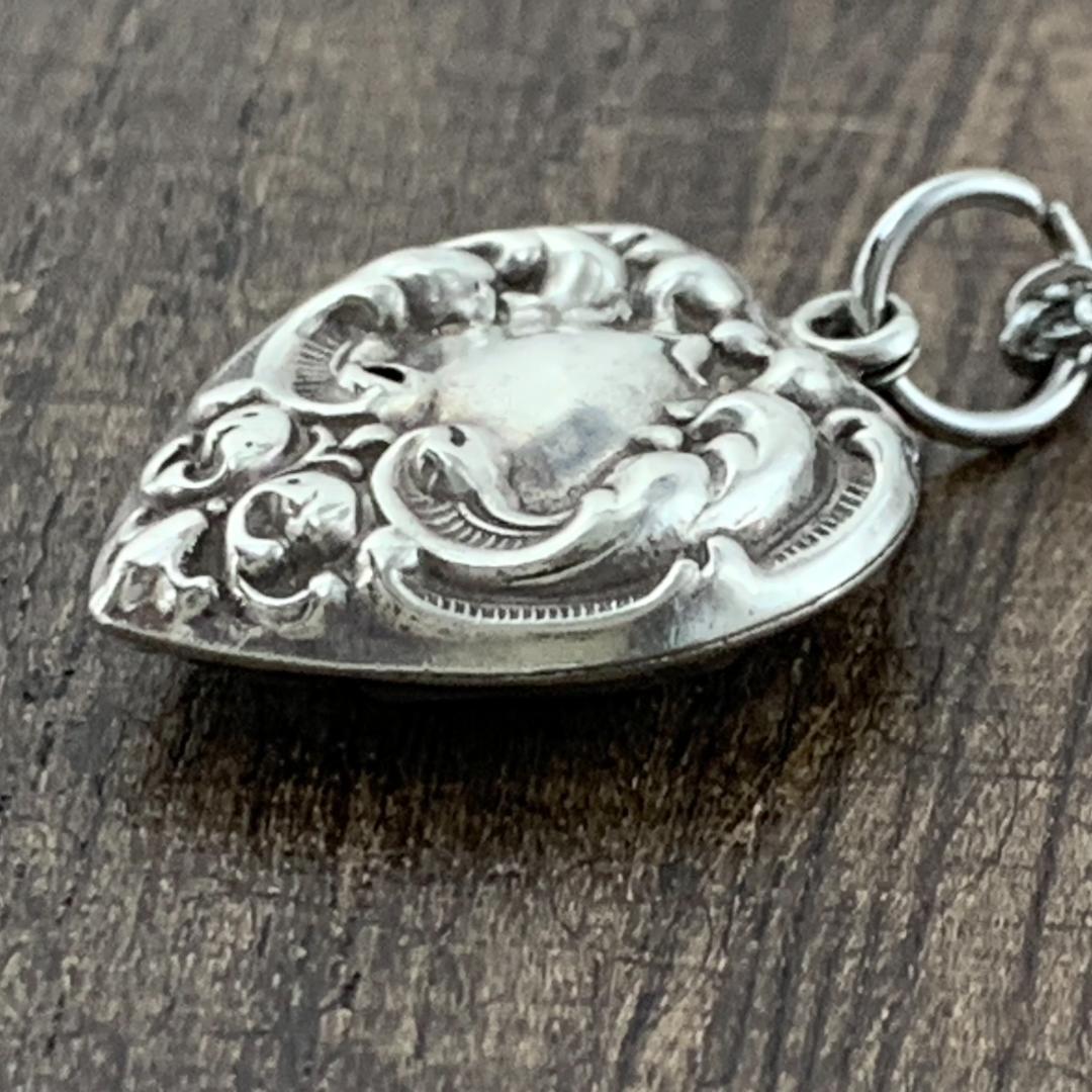 スウィートハートジュエリー 両面デザイン シルバー ヴィンテージ ネックレス