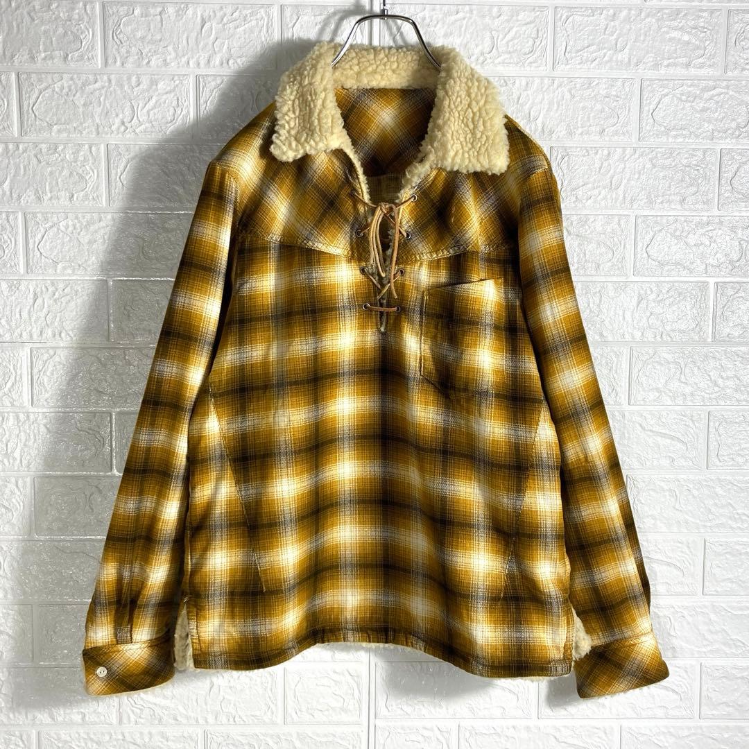 【キムタク着用モデル】リナンバーナイン オンブレチェック レースアップシャツ 2