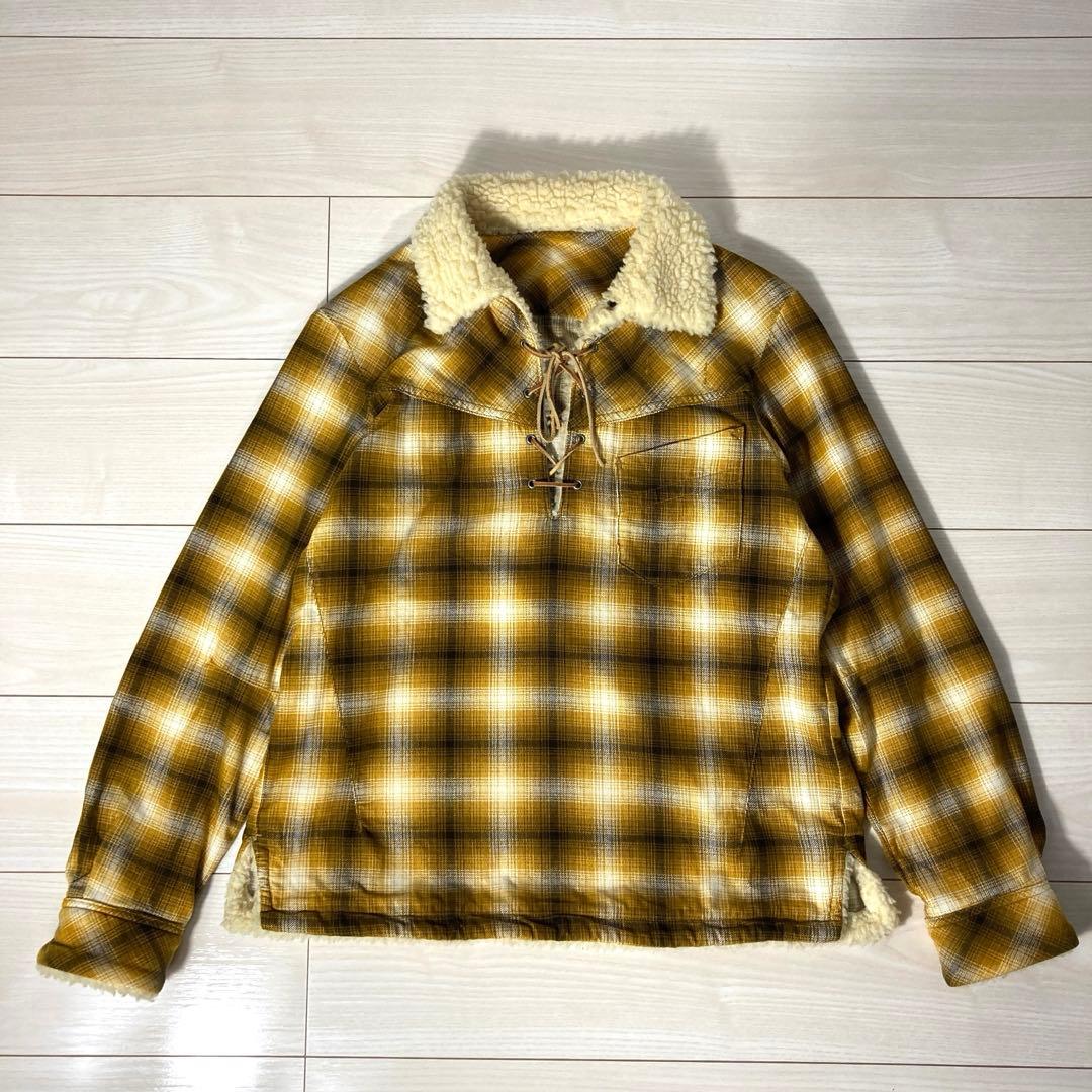 【キムタク着用モデル】リナンバーナイン オンブレチェック レースアップシャツ 2