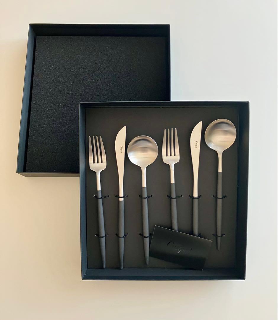 【新品未使用品】Cutipol クチポール カトラリーセット ブラック リボン付