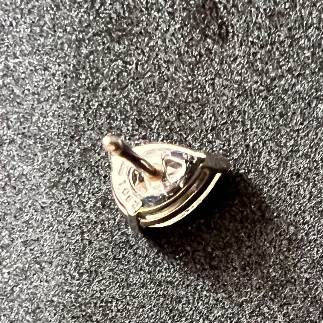 天然ダイヤモンドピアス 片耳 1.052ct Pt ペアシェイプカット