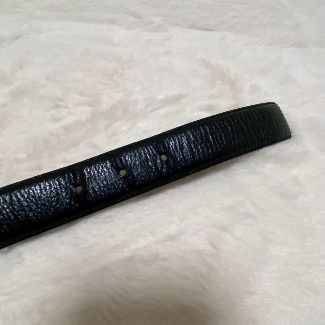 YSL イヴサンローラン メンズ レザーベルト 黒 箱付