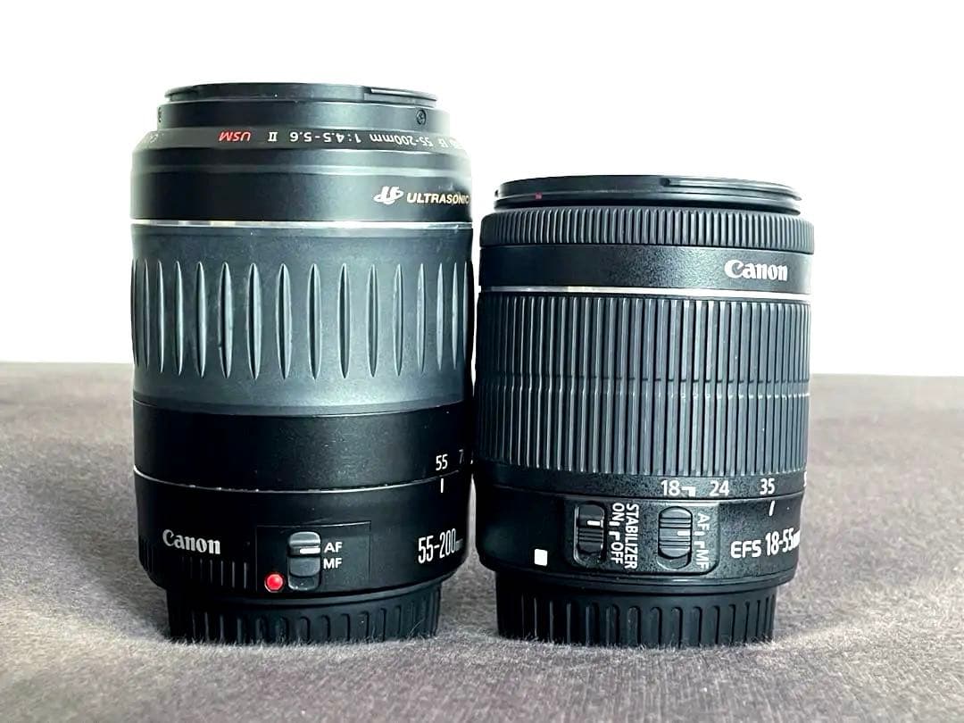 Canon EF-S 55-200mm & 18-55mm レンズセット