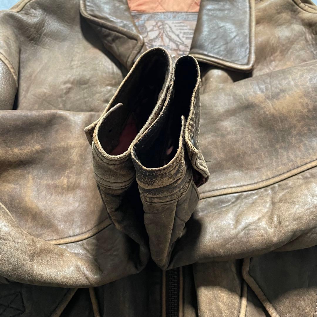 A-2 ボンバージャケット 短丈 ラムレザー フライトジャケット 山田レン