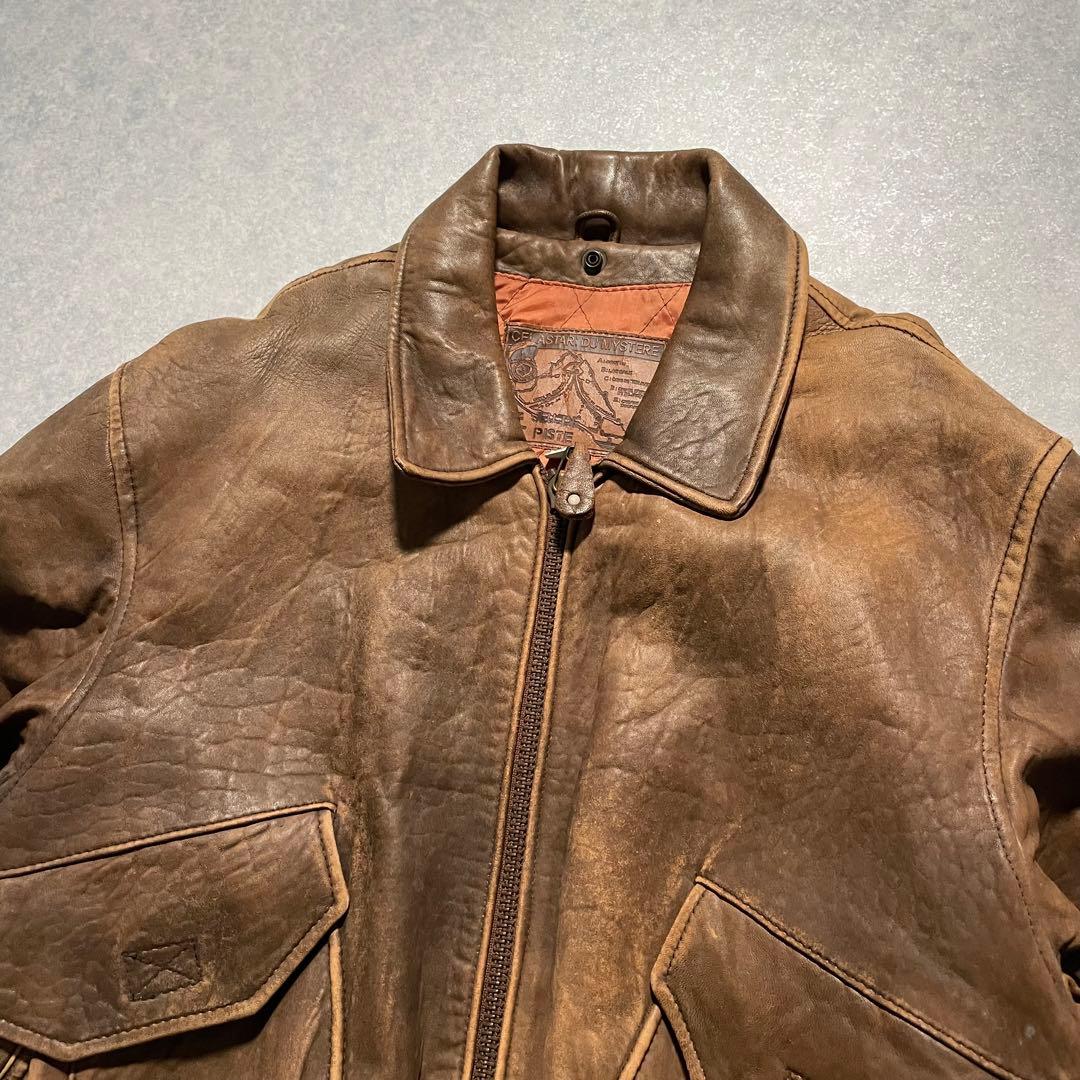 A-2 ボンバージャケット 短丈 ラムレザー フライトジャケット 山田レン