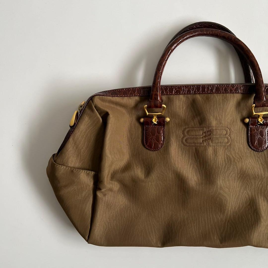 バッグ BALENCIAGA BB CROCO MINI BOSTON BAG