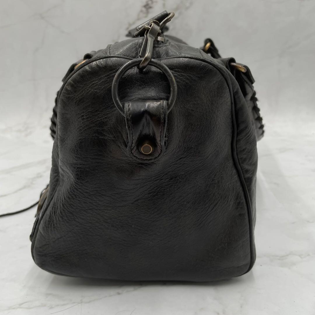 バレンシアガ ツイギー 2WAY シティ ハンドバッグ ミニボストン ブラック