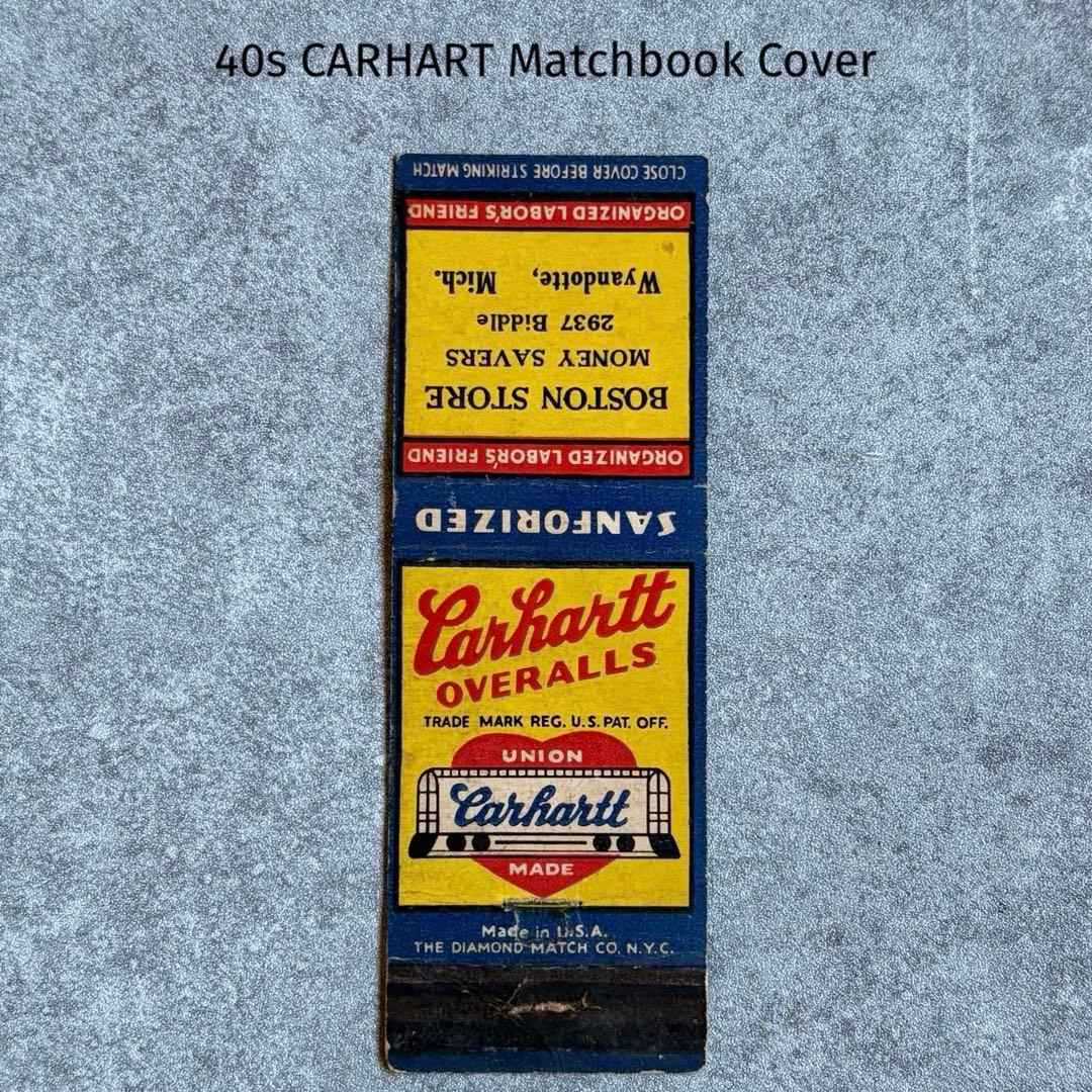40s CARHARTT カーハート マッチブックカバー ヴィンテージ 販促