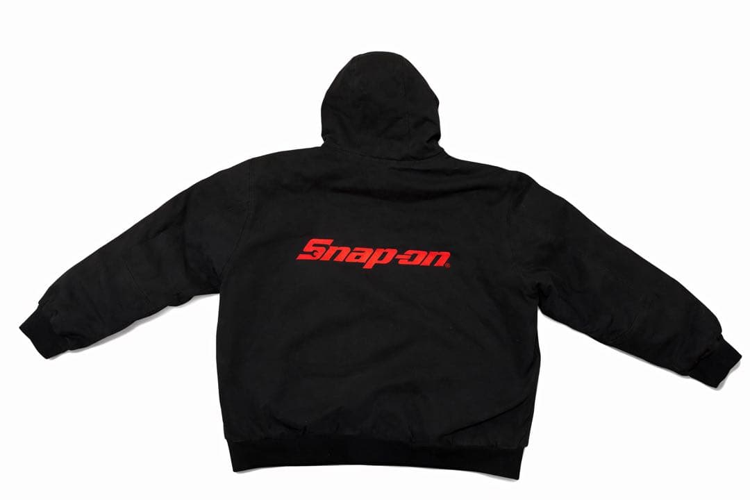 Snap-on 中綿ジャケット ブラック 刺繍ロゴ USA ワークジャケット