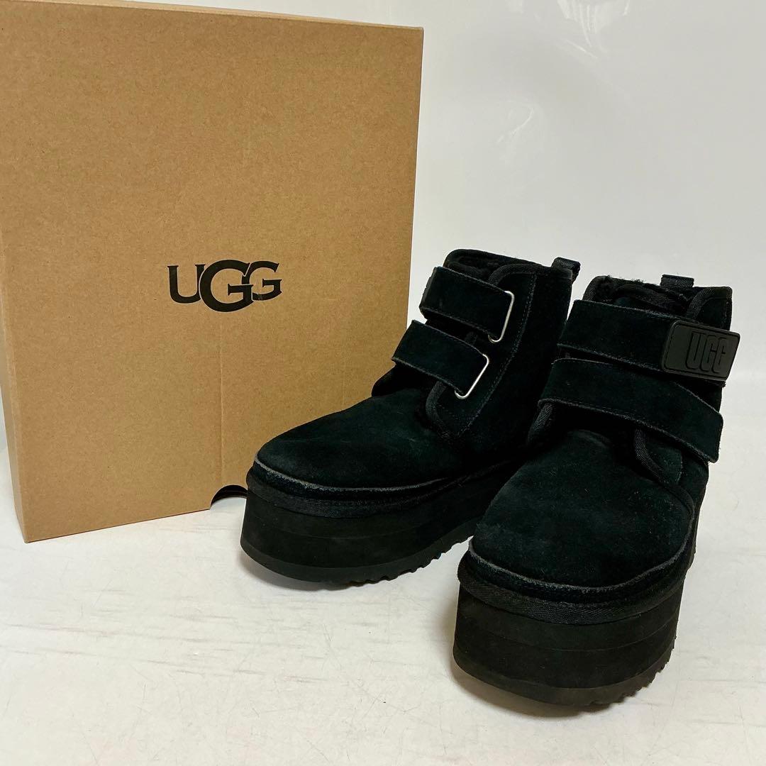 UGG ニューメル チャッカブーツ　プラットフォーム ムートンブーツ 厚底