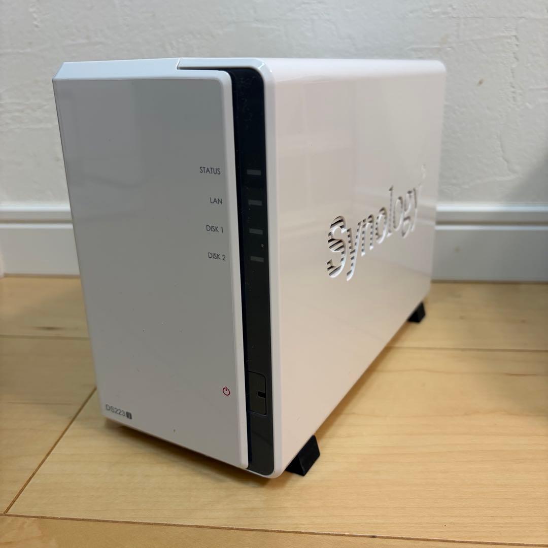 【美品】Synology NAS 2ベイ DS223j + HDD 4TB×2
