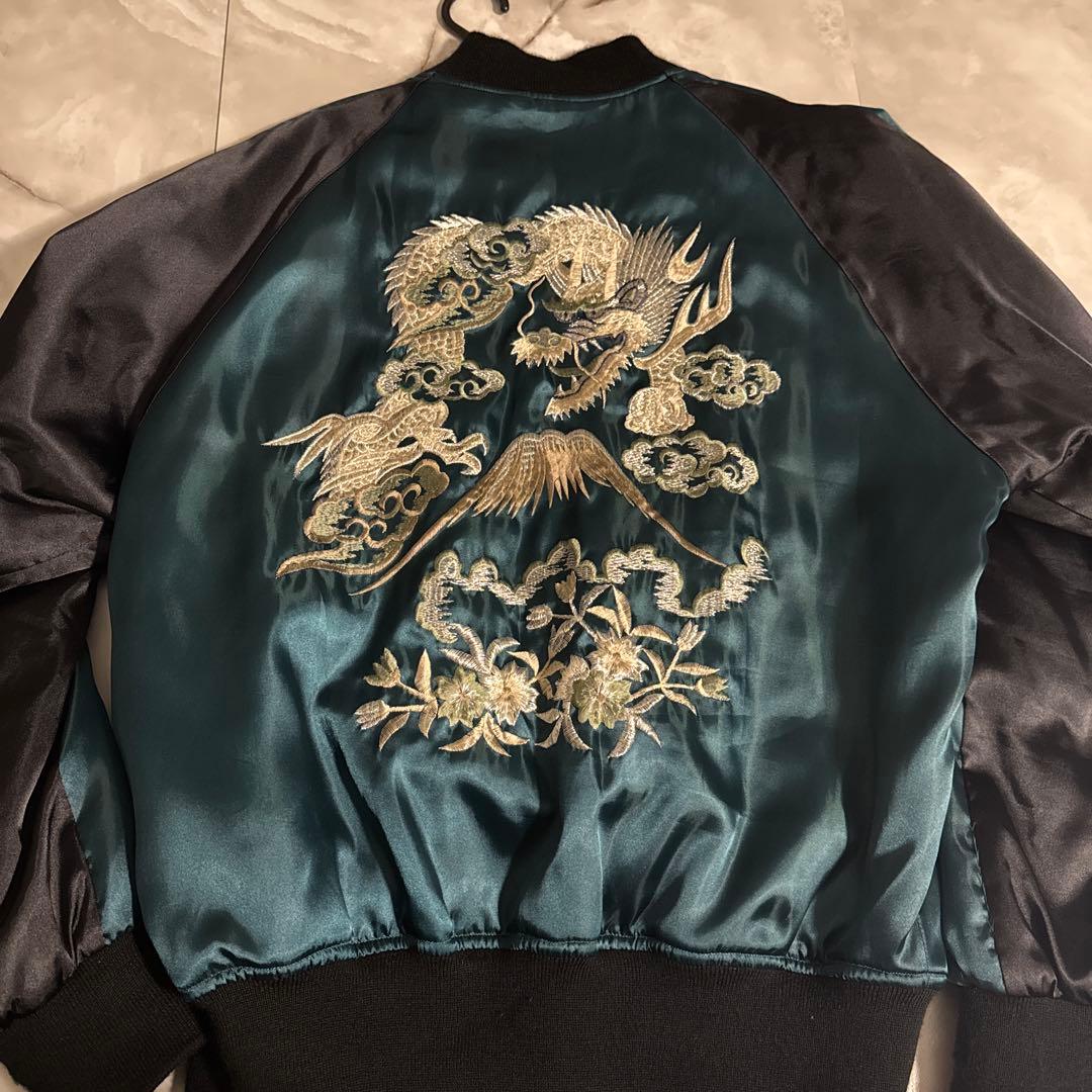 Hoshihime 星姫 スカジャン　富士山 龍 ツートン 松井玲奈着用