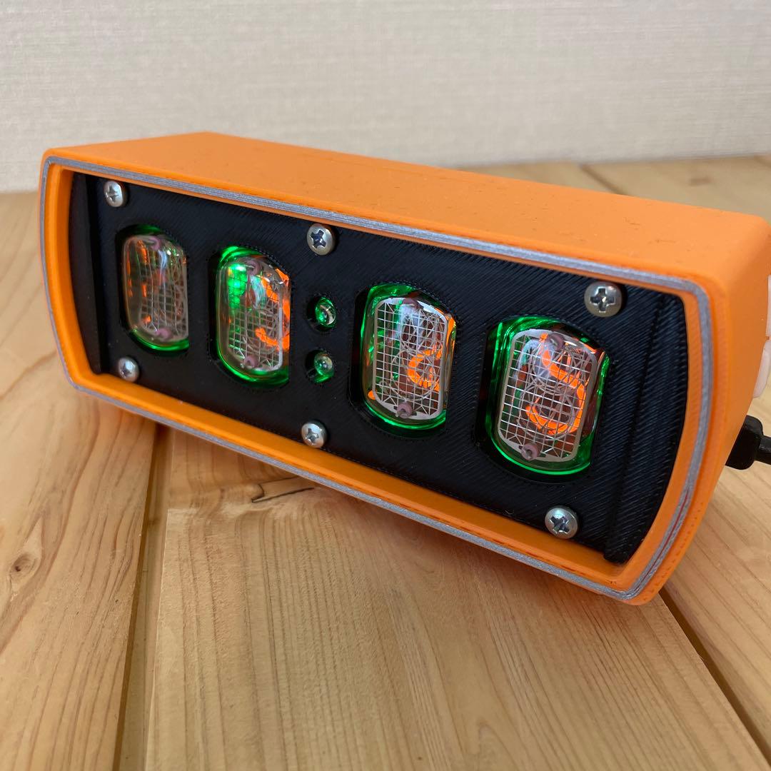 ニキシー管時計 NIXIE CLOCK 4桁 IN-12使用 オレンジ