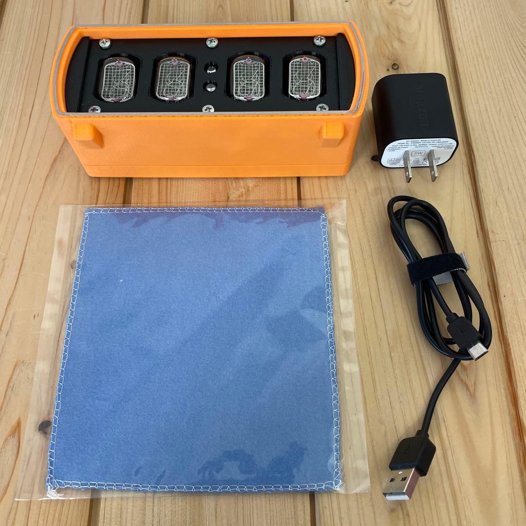 ニキシー管時計 NIXIE CLOCK 4桁 IN-12使用 オレンジ