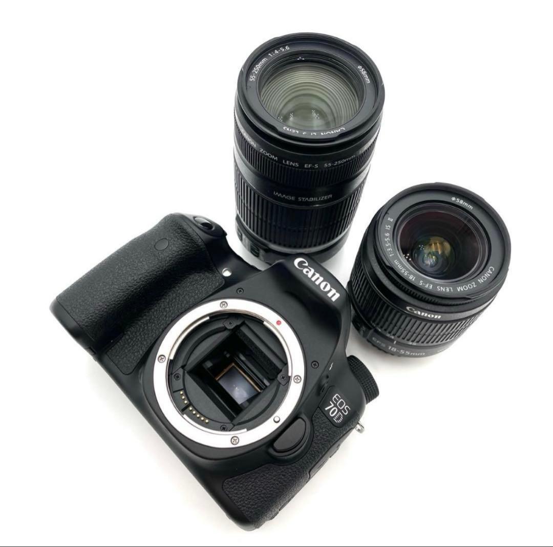 【卒業式セット】Canon キャノン EOS 70D 望遠ダブルズーム