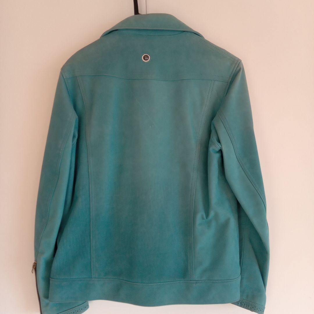 GRANT ライトブルー レザージャケット　馬革高級ヌバック　国産品