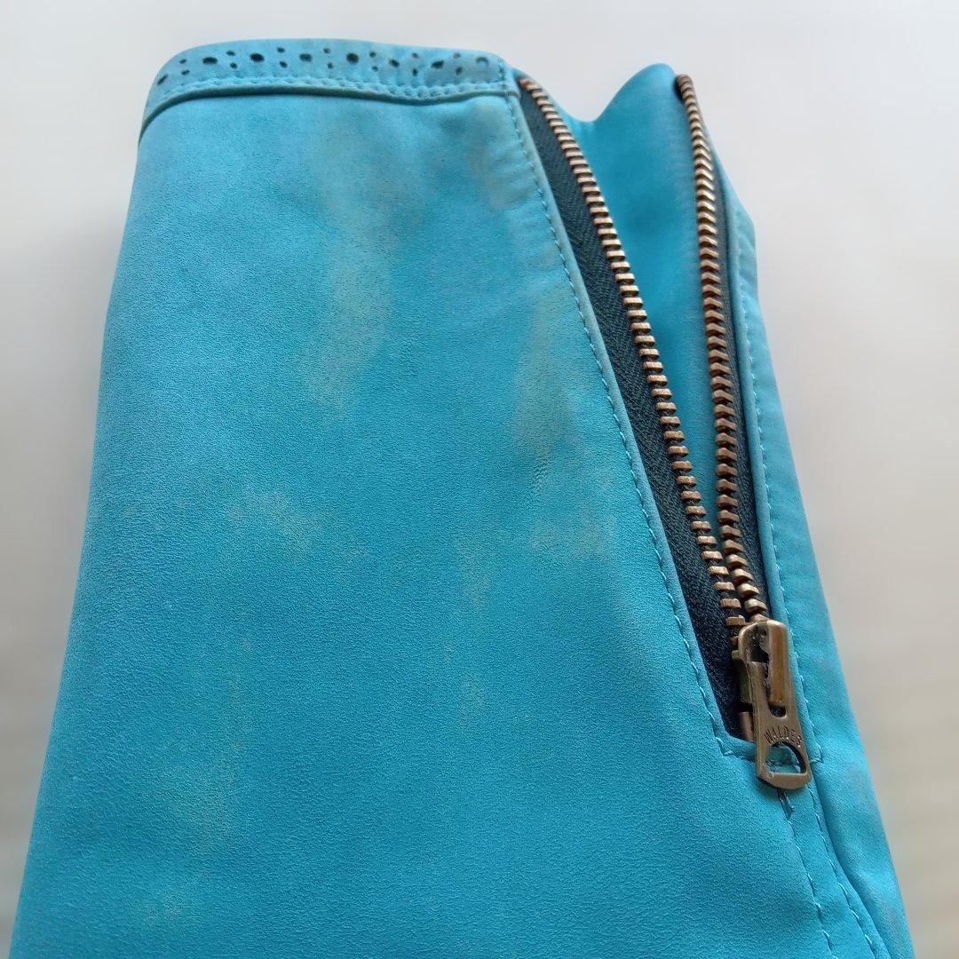 GRANT ライトブルー レザージャケット　馬革高級ヌバック　国産品