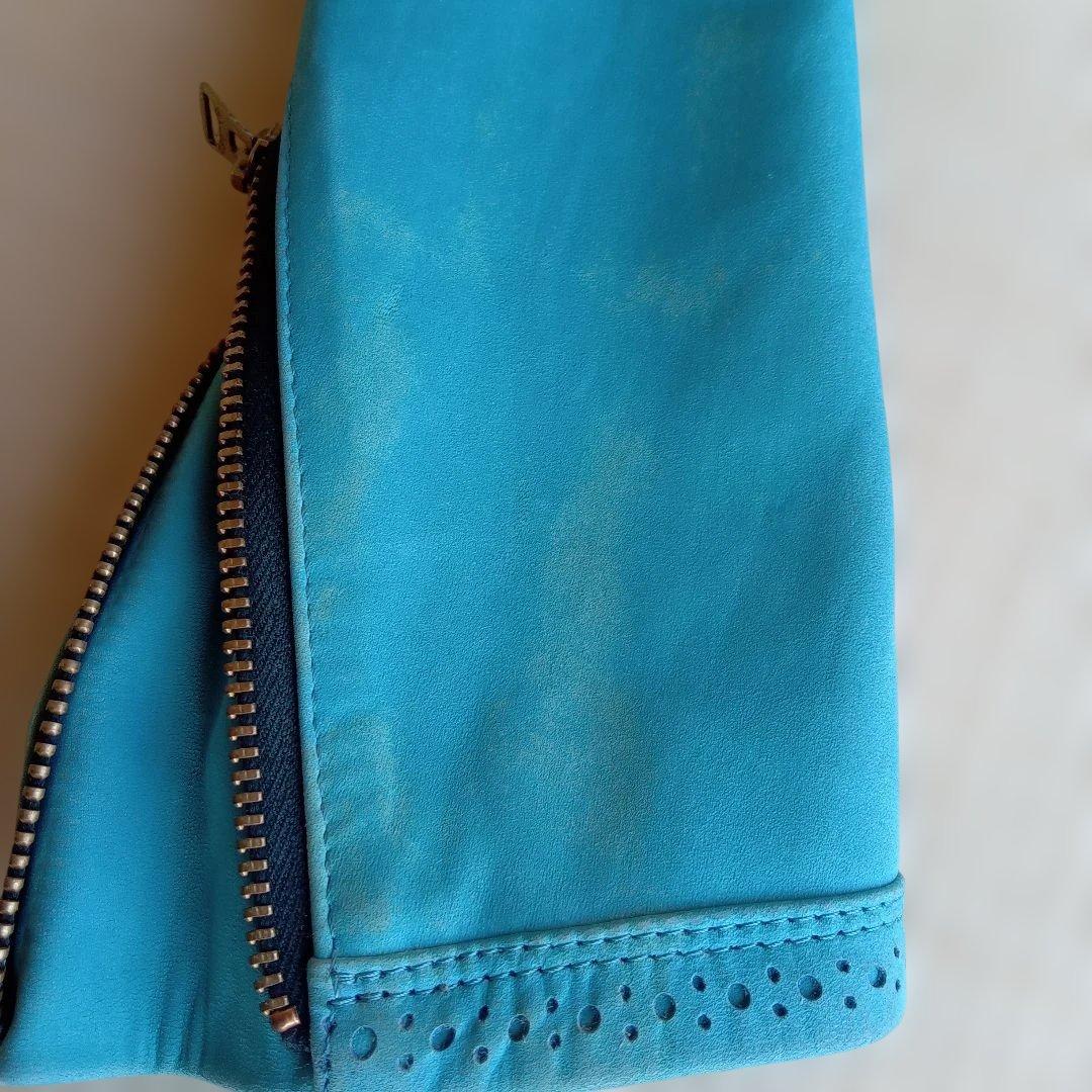 GRANT ライトブルー レザージャケット　馬革高級ヌバック　国産品