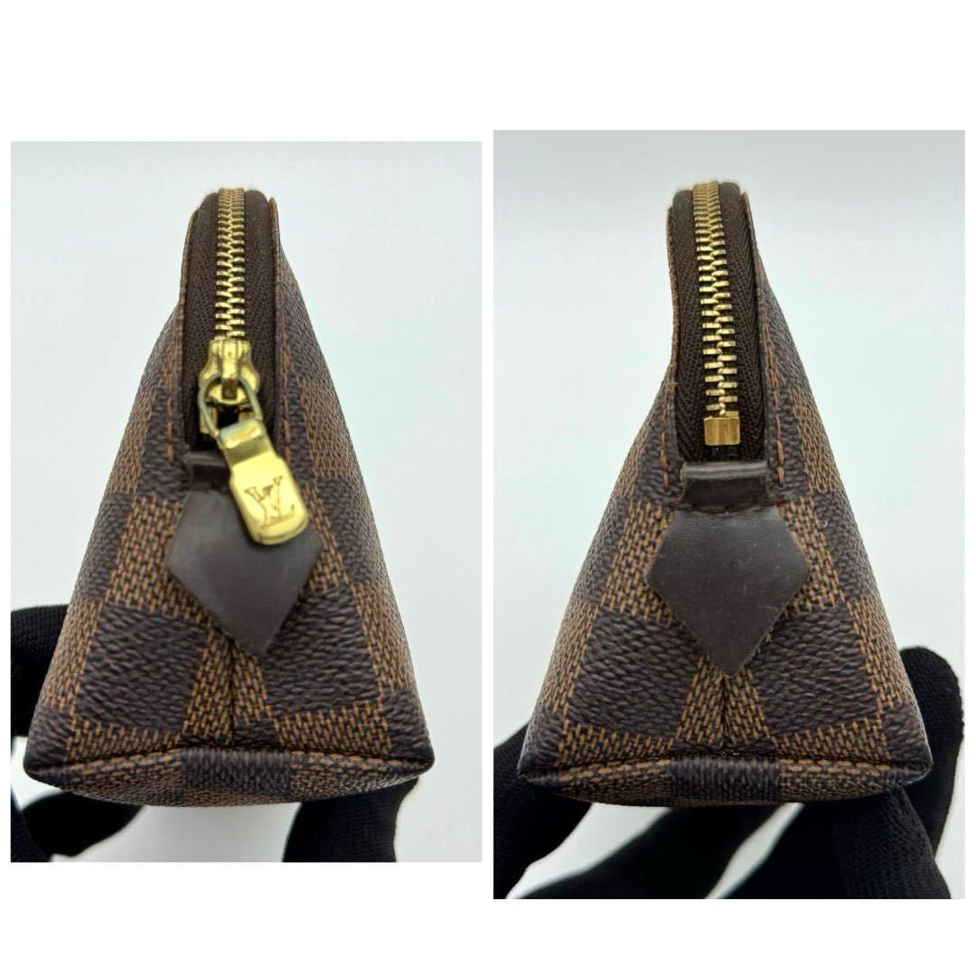 ルイヴィトン ポシェット コスメティック ダミエ エベヌ 茶 ブラウン ポーチ