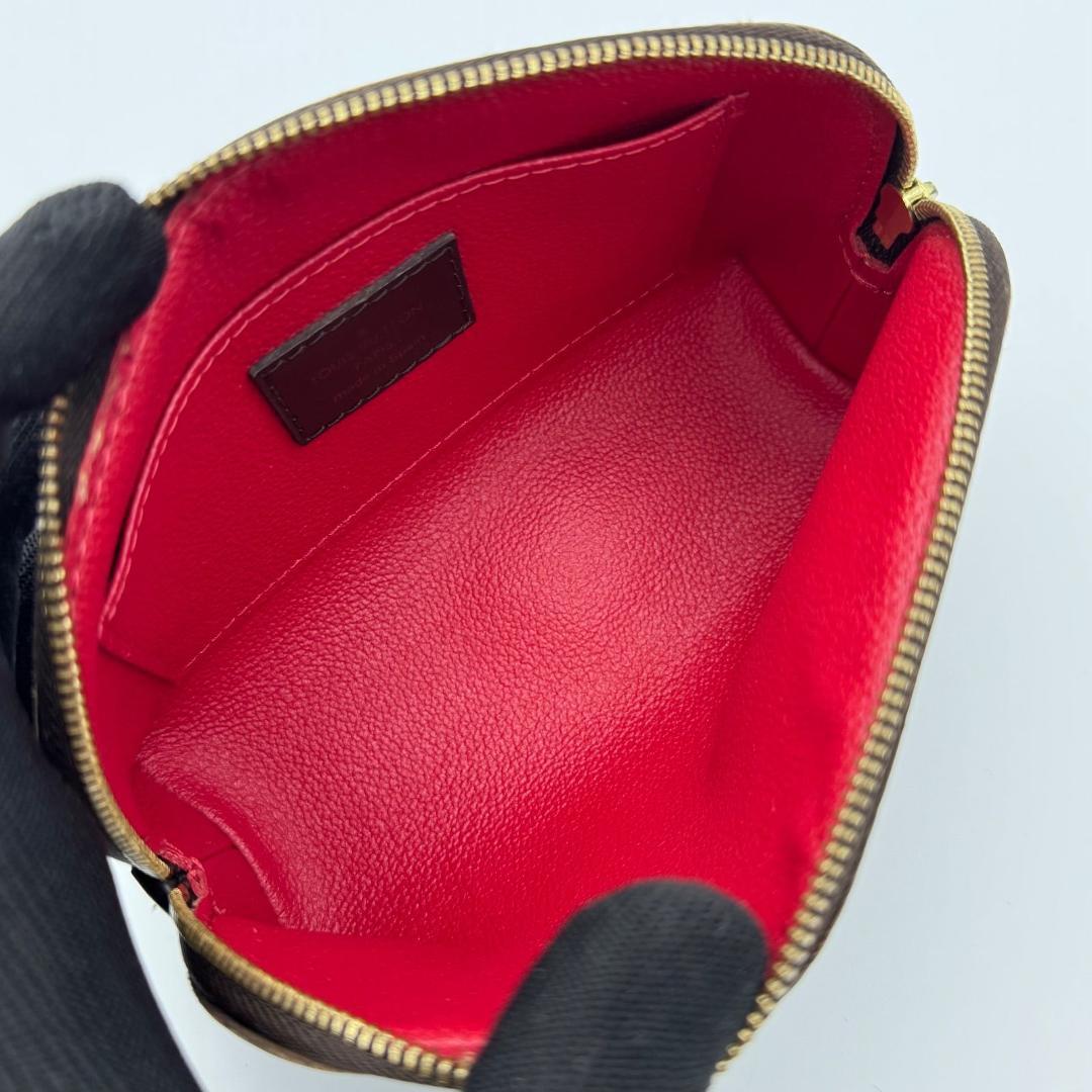 ルイヴィトン ポシェット コスメティック ダミエ エベヌ 茶 ブラウン ポーチ