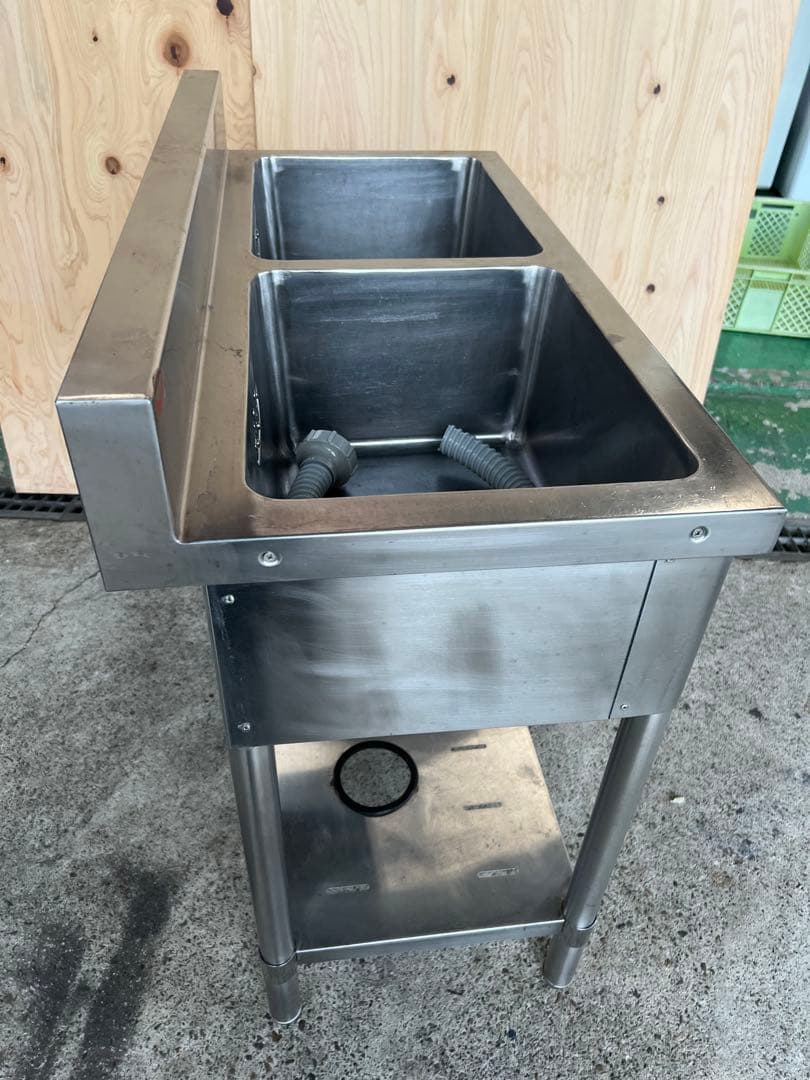 マルゼン2槽シンク 900x450x800(+100) ①