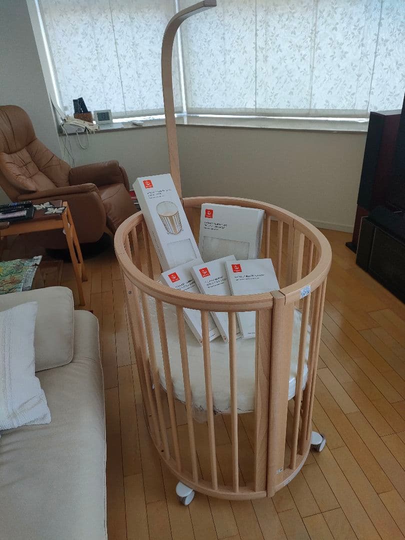 【STOKKE】スリーピー ベッド + マットレスナチュラル（ 新生児〜5歳）