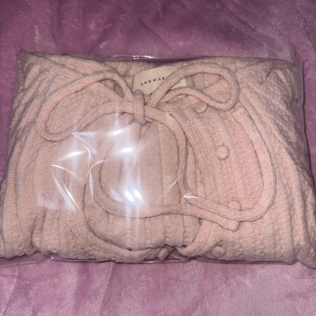 トップス andmary Nini ribbon tops pink