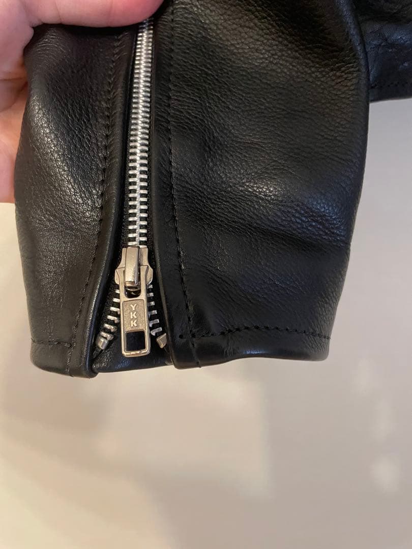 値下げ中！！【牛革】レザーシングルライダースジャケット 黒