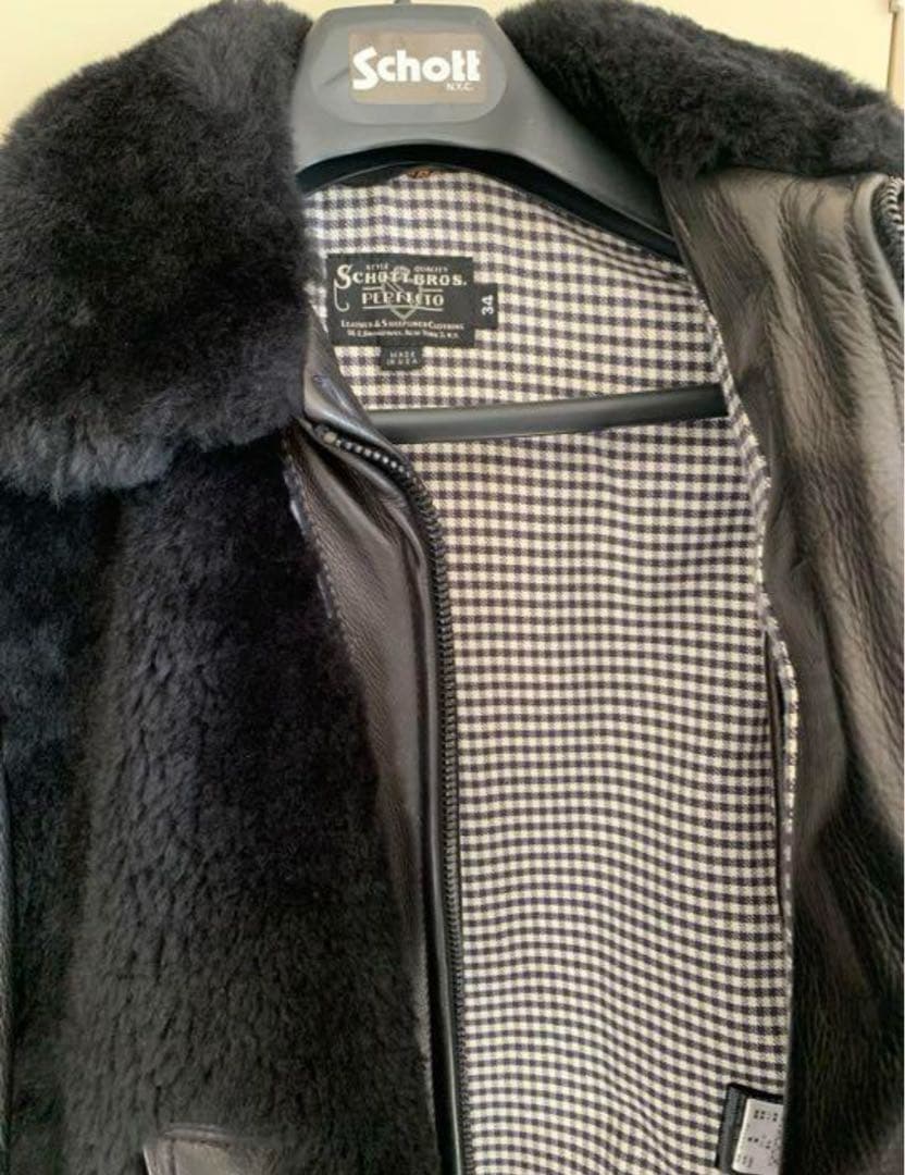 美品！中古品！Schott シングル　熊レザージャケット