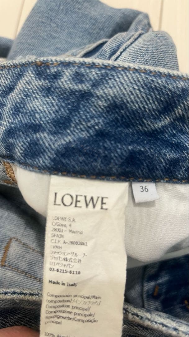 LOEWE デニム チェーン付き　ロエベ