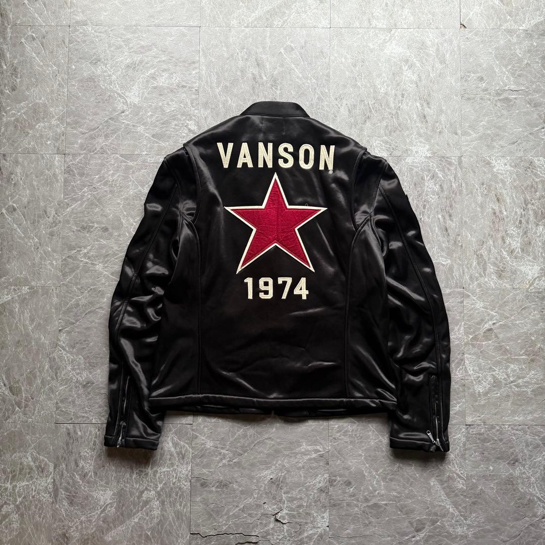 VANSON バンソン　ボンディングライダースジャケット　40周年記念モデル　黒