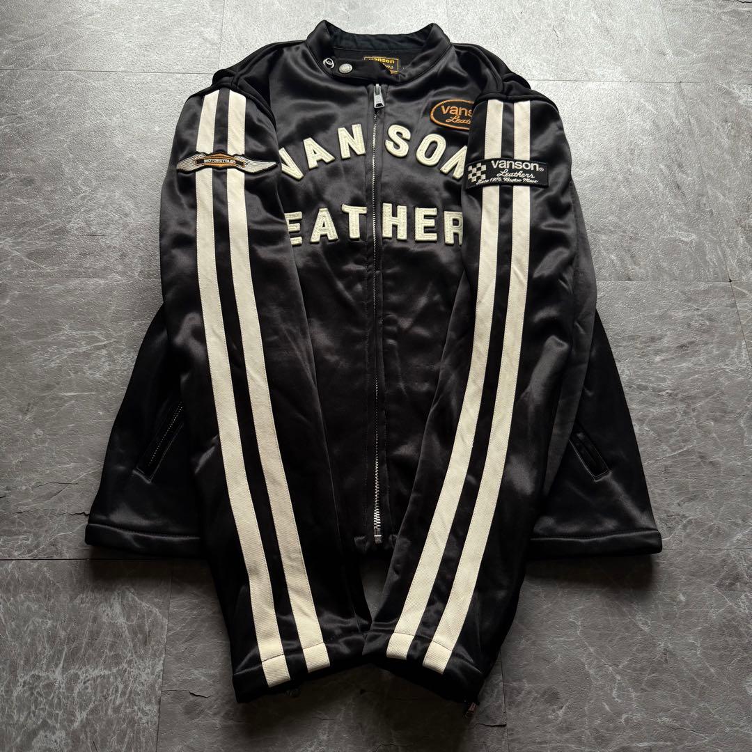 VANSON バンソン　ボンディングライダースジャケット　40周年記念モデル　黒