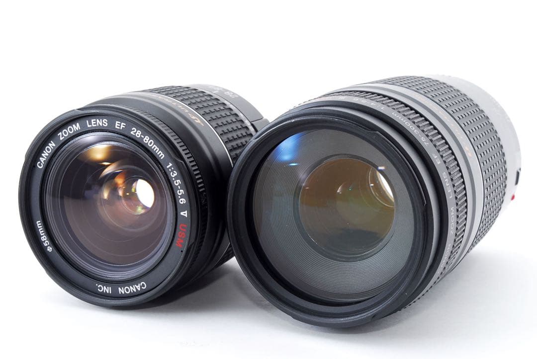 ☆フード付き☆キャノン canon kiss x8i標準&望遠ダブルレンズセット