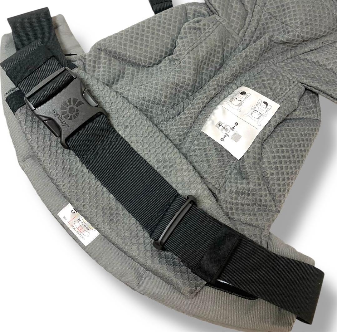 美品 国内正規品 エルゴベビー オムニブリーズ エアメッシュ グラファイトグレー