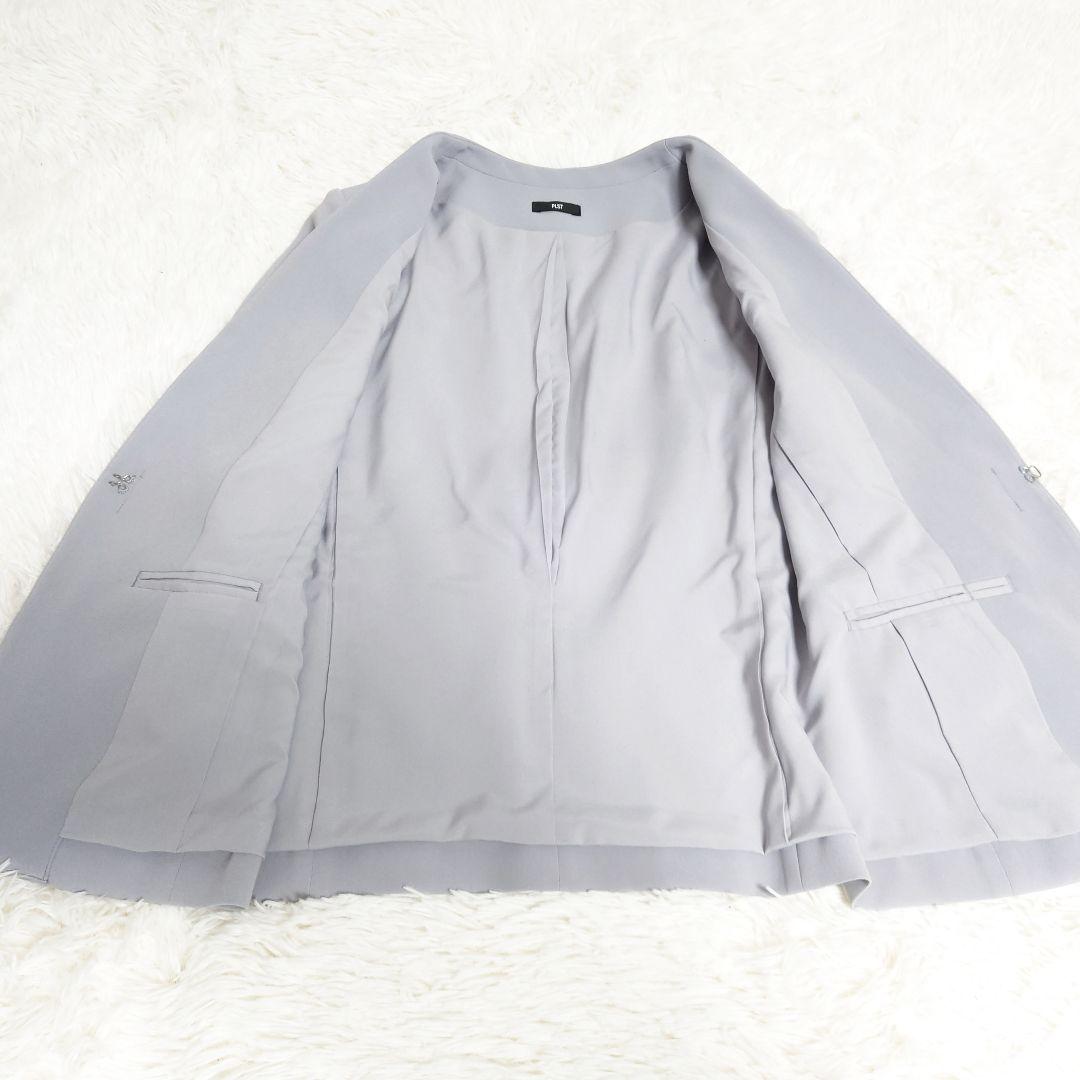 ■122 洗える プラステ 2024年モデル パンツスーツ ライトグレー S