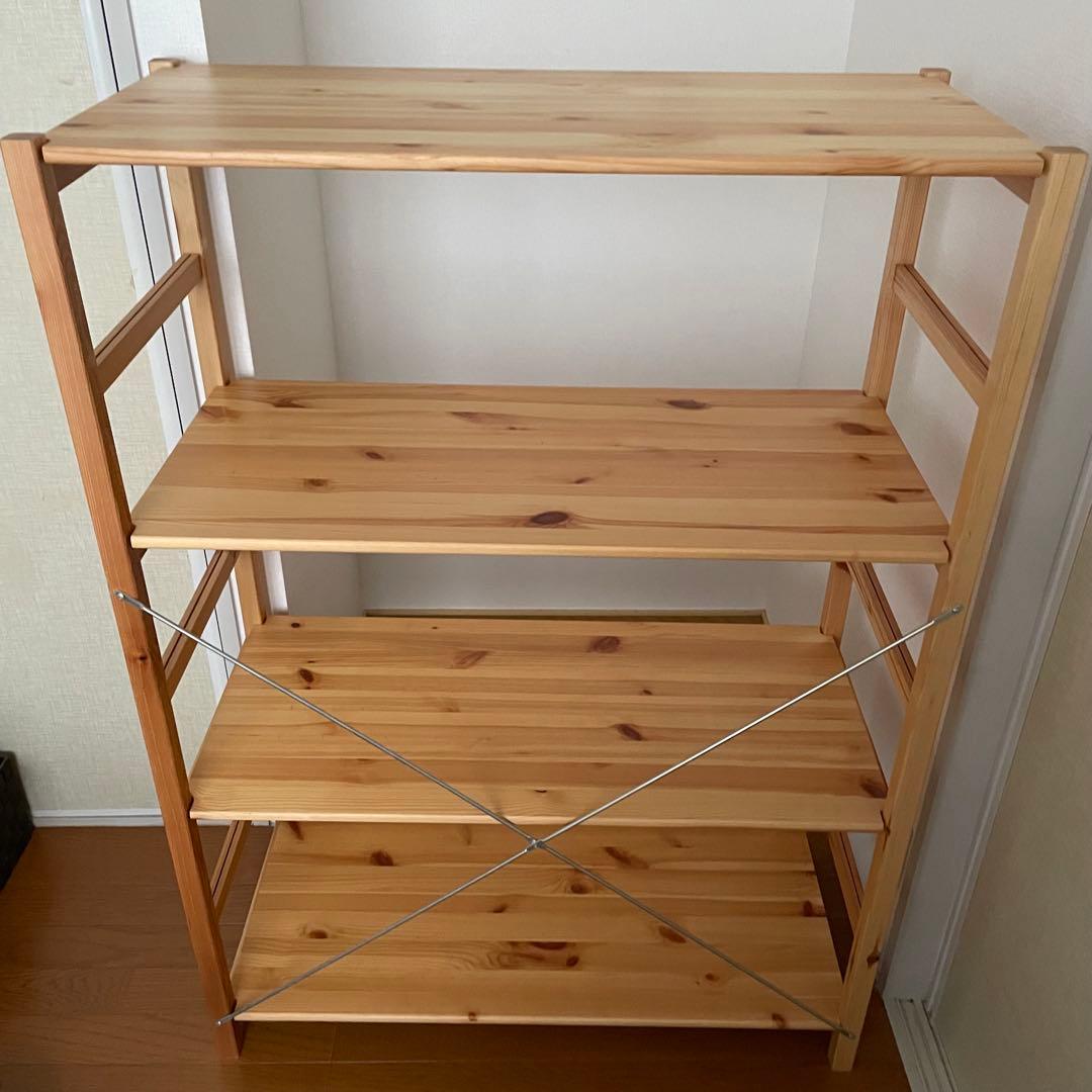 無印良品　パイン材ユニットシェルフ　86cm幅　中
