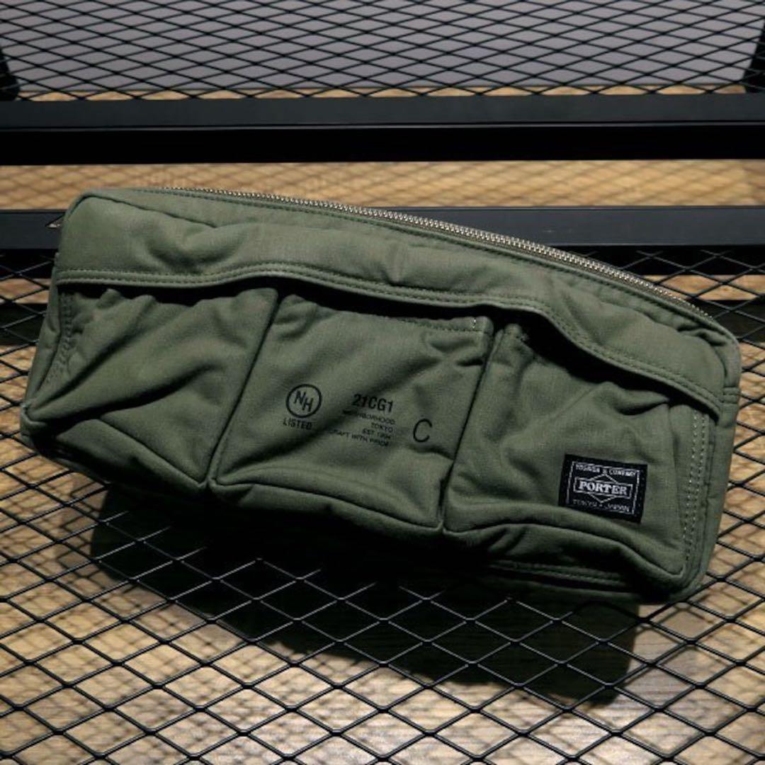NEIGHBORHOOD×PORTER ウエストバッグ オリーブ F