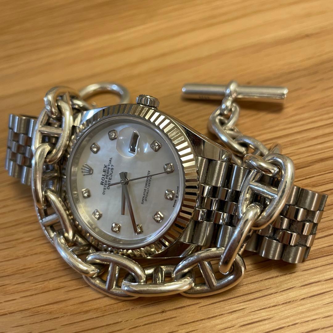 オーダー シルバー925 アンカーチェーンブレスレット シェーヌダンクル MM